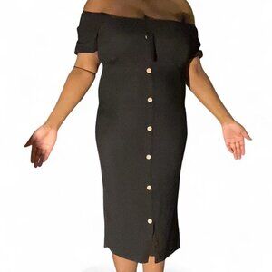 Black Button-Up Dress